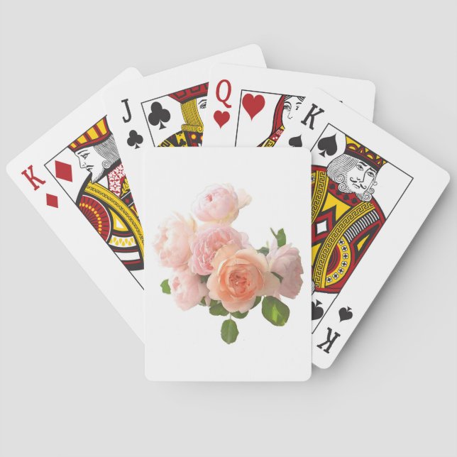 Benutzerdefinierte Rose Design Moderne Elegante Vo Spielkarten (Rückseite)