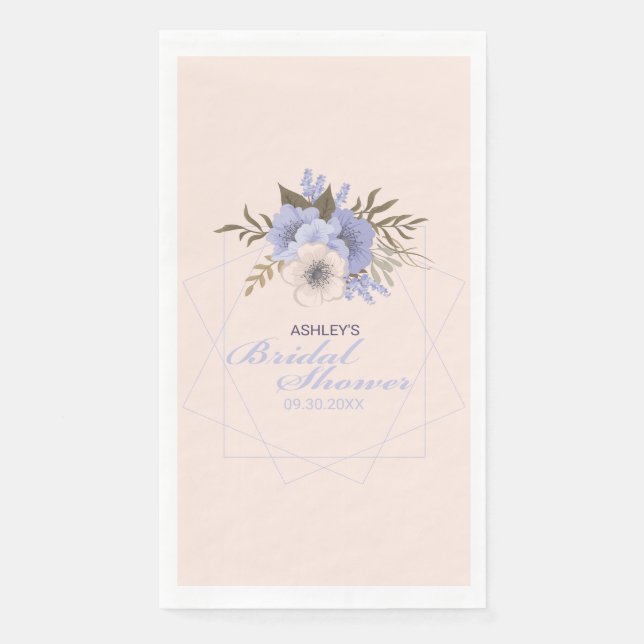 Benutzerdefinierte Rose für Violet Pastel Serviette (Vorderseite)