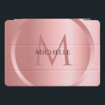 Benutzerdefinierte Rose Gold Template Elegant Mono iPad Pro Cover<br><div class="desc">Individuelle Rose Gold Template Elegant Monogram Modern iPad Smart Cover.</div>