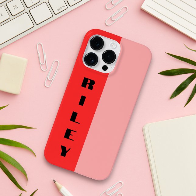 Benutzerdefinierte Rose mit zwei Farbblöcken Blush Case-Mate iPhone 14 Pro Max Hülle (Von Creator hochgeladen)