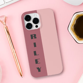 Benutzerdefinierte Rose mit zwei Farbblöcken Gold iPhone 14 Pro Max Hülle