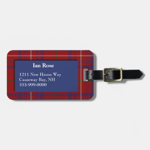 Benutzerdefinierte Rose Tartan Karierte Gepäckmark Gepäckanhänger