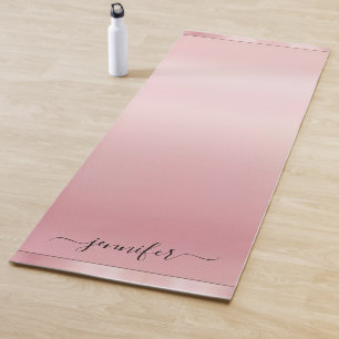Benutzerdefinierte Roségold-Kalligrafie-Schrift Na Yogamatte