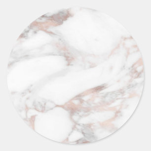 Benutzerdefinierte Roségold-Marmor-Optik modern el Runder Aufkleber