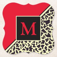 Benutzerdefinierte Rote Leopard-Untersetzer
