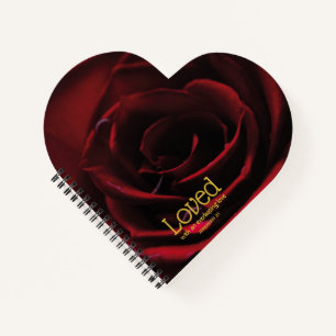 Benutzerdefinierte Rote Rose LOVIERT ALLE LIEBEN Notizbuch