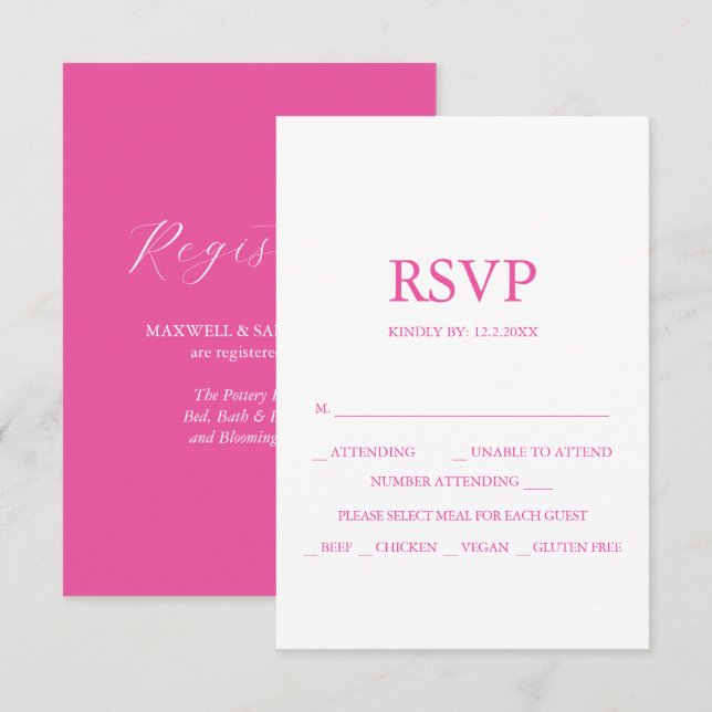 Benutzerdefinierte RSVP-Karten für Hochzeiten lebe RSVP Karte (Vorne/Hinten)