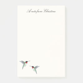 Benutzerdefinierte rubingewirbelte Hummingbird-Not Post-it Klebezettel