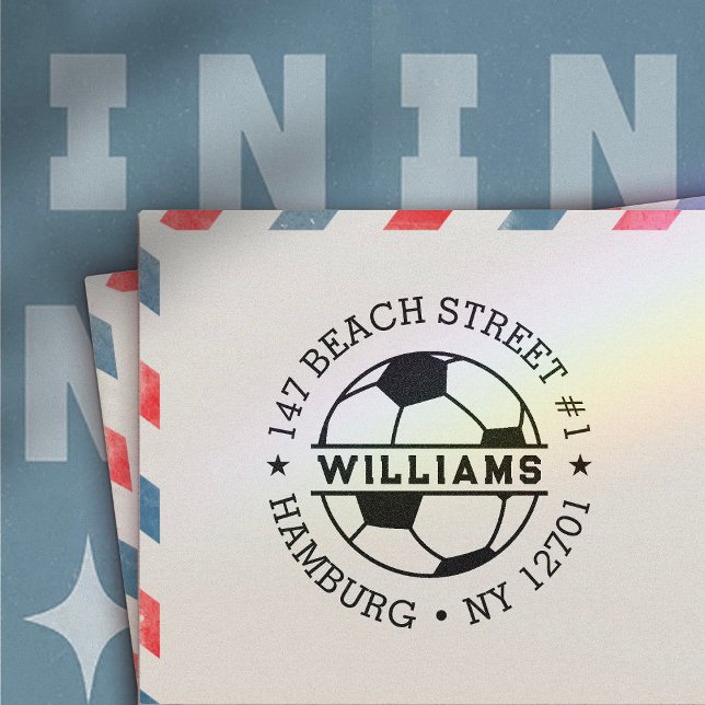 Benutzerdefinierte Rückgabestellungs-Soccer-Famili Permastempel (Von Creator hochgeladen)