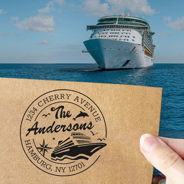 Benutzerdefinierte Rücksendeadresse mit Kreuzfahrt Gummistempel (Von Creator hochgeladen)