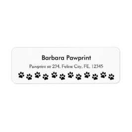benutzerdefinierte Rücksendeadressen-Aufkleber Paw