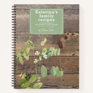 Benutzerdefinierte Rustikale Holz Küchen Pies Fami Notizbuch