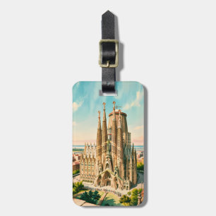 Benutzerdefinierte Sagrada Familia Barcelona Reise Gepäckanhänger