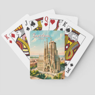 Benutzerdefinierte Sagrada Familia Barcelona Reise Spielkarten