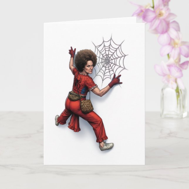 Benutzerdefinierte Sally O'Malley Spider-Man Super Karte (Orchidee)