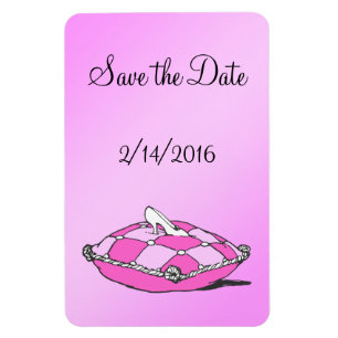 Benutzerdefinierte Save the Date Cinderella Schuh Magnet