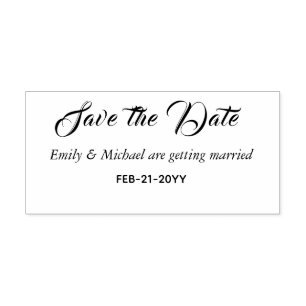 Benutzerdefinierte Save the Date Hochzeits-Briefma Gummistempel
