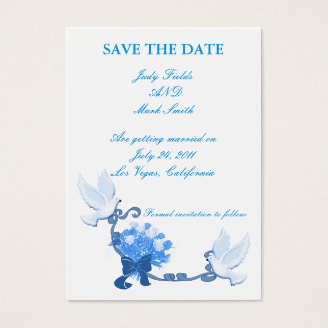 Benutzerdefinierte Save the Date-Karte austauschen (Vorderseite)