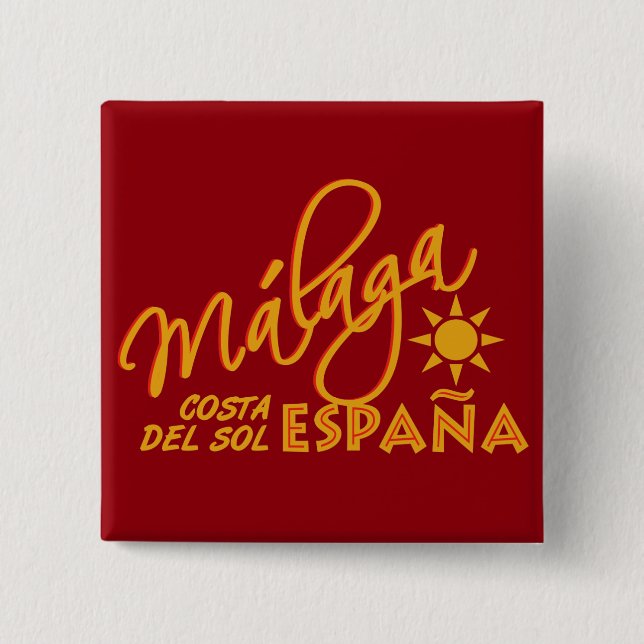 benutzerdefinierte Schaltfläche Málaga España Button (Vorderseite)