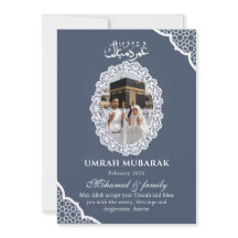 Benutzerdefinierte Schieferblaue Foto-Umrah-Mubara