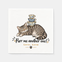 Benutzerdefinierte schlafende Tabby-Katze Teetasse