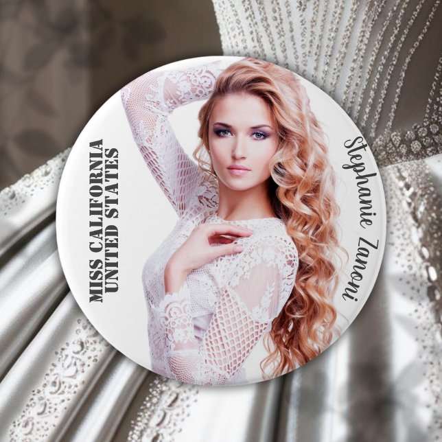 Benutzerdefinierte Schlumberger-Schaltfläche - Wäh Button (Customize this pageant button with your photo and text to memorialize your reign and give to fans)