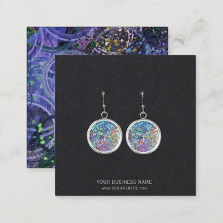 Benutzerdefinierte Schmuckkarton-Ohrring-Display-K Quadratische Visitenkarte