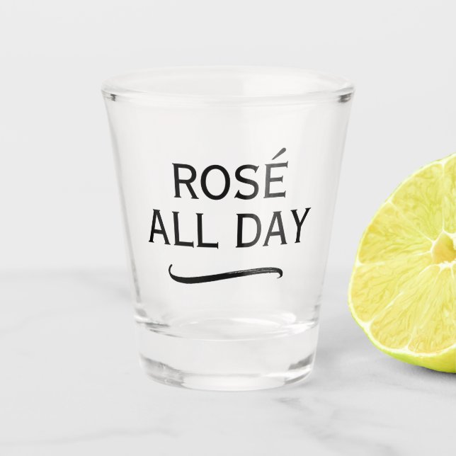 Benutzerdefinierte Schnapsgläser mit lustigem Rosé Schnapsglas (Vorderseite)