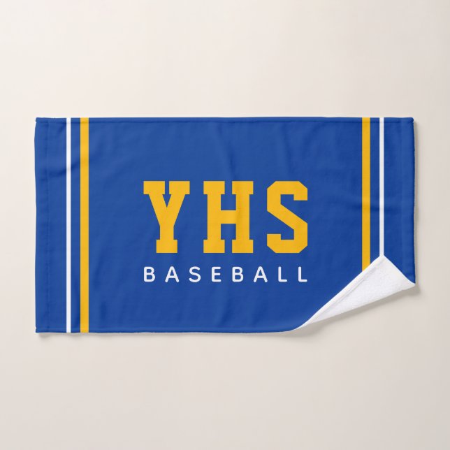 Benutzerdefinierte Schulanfangsbuchstaben Baseball Handtuch (Handtuch)