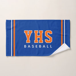 Benutzerdefinierte Schulanfangsbuchstaben Baseball Handtuch