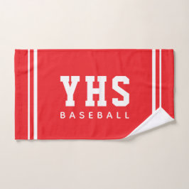 Benutzerdefinierte Schulanfangsbuchstaben Baseball Handtuch