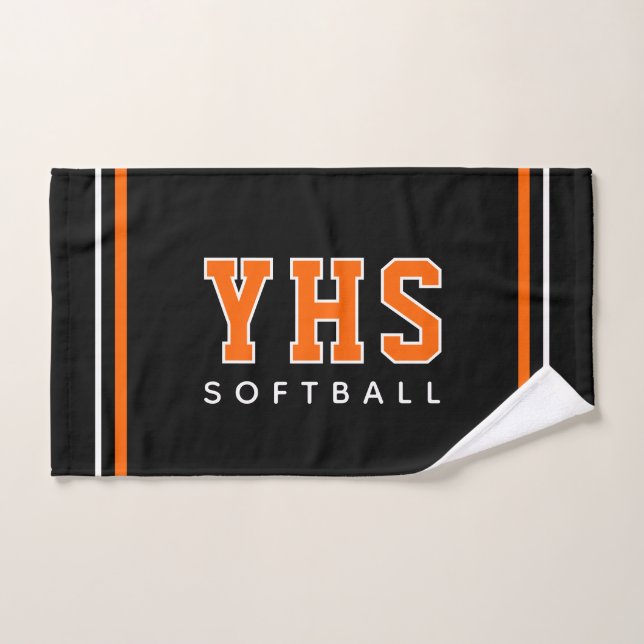 Benutzerdefinierte Schulanfangsbuchstaben Softball Handtuch (Handtuch)