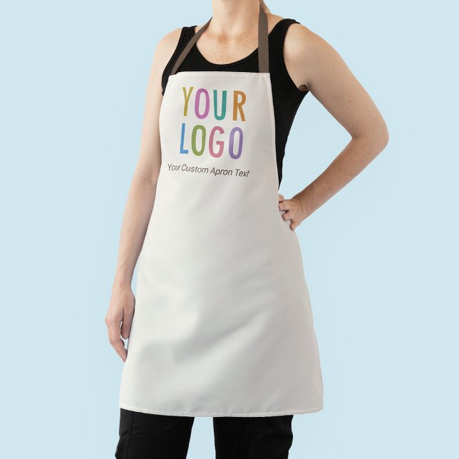 Benutzerdefinierte Schürze mit Business-Logo Perso (MISOOK Ecru Apron with Logo)