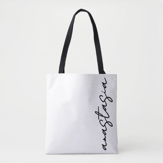 Benutzerdefinierte Schwarz-Weiß-Tasche - Anpassen Tasche (Vorderseite)