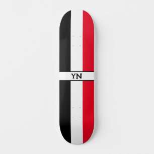 Benutzerdefinierte Schwarz-, Weiß- und Rot-Skatebo Skateboard