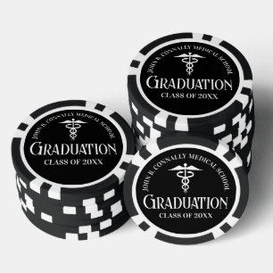 Benutzerdefinierte Schwarz-Weiße Medizinische Absc Pokerchips