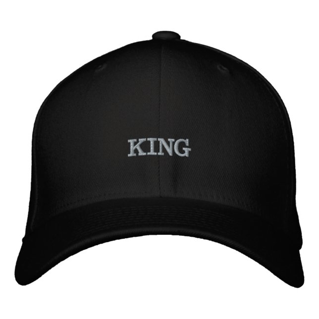 Benutzerdefinierte schwarze Farbe bestickt Hat Fle Bestickte Baseballkappe (Vorderseite)