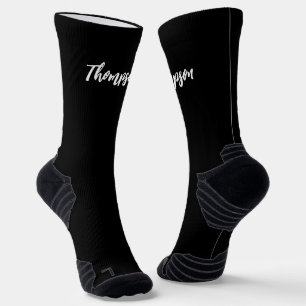 Benutzerdefinierte schwarze Hintergrund minimalist Socken