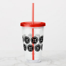 Benutzerdefinierte schwarze Taste 16oz, Löschen Acryltrinkbecher