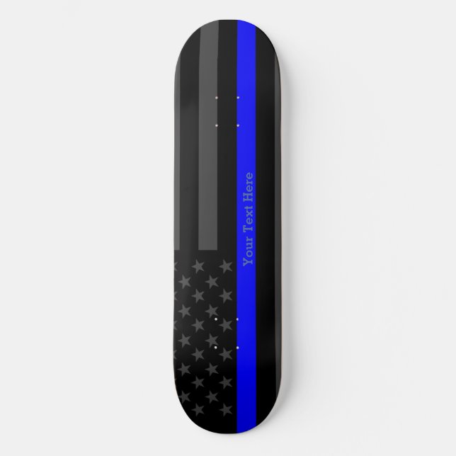 Benutzerdefinierte schwarze US-Flagge für Ihre Tex Skateboard (Vorderseite)