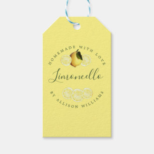 Benutzerdefinierte selbstgemachte Limoncello-Gelb  Geschenkanhänger