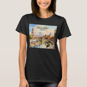 Benutzerdefinierte Seville Spanien Plaza de Espana T-Shirt