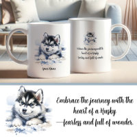 Benutzerdefinierte sibirische Husky-Tasse mit insp