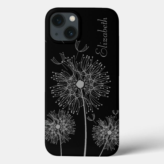 Benutzerdefinierte Silber- und Schwarz-Leuchter-Wü Case-Mate iPhone Hülle (Rückseite)