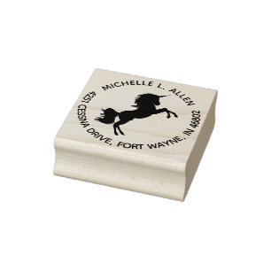 Benutzerdefinierte Silhouette Einhorn-Rücksendeadr Gummistempel