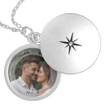 Benutzerdefinierte Silver Locket-Kette mit Foto-Ei