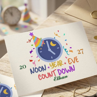 Benutzerdefinierte Silvester-Countdown-Postkarte f Postkarte