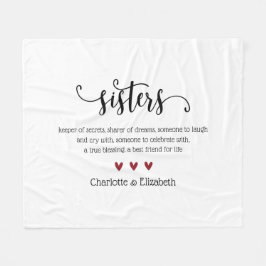 Benutzerdefinierte Sister Definition Best Friends Fleecedecke