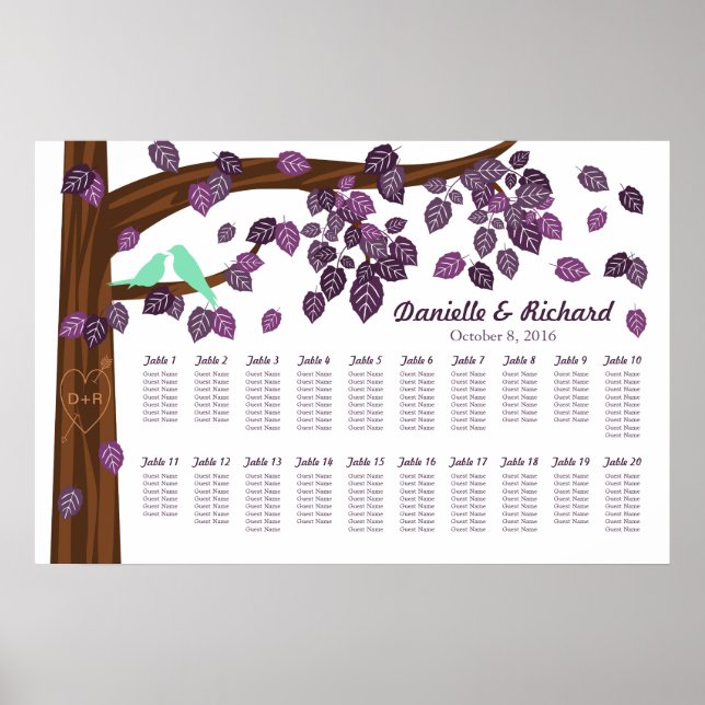 Benutzerdefinierte Sitzdiagramme im Herbst fallend Poster (Vorne)