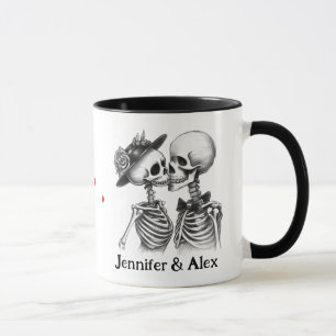 Benutzerdefinierte Skelettpaare Personalisiert Tasse